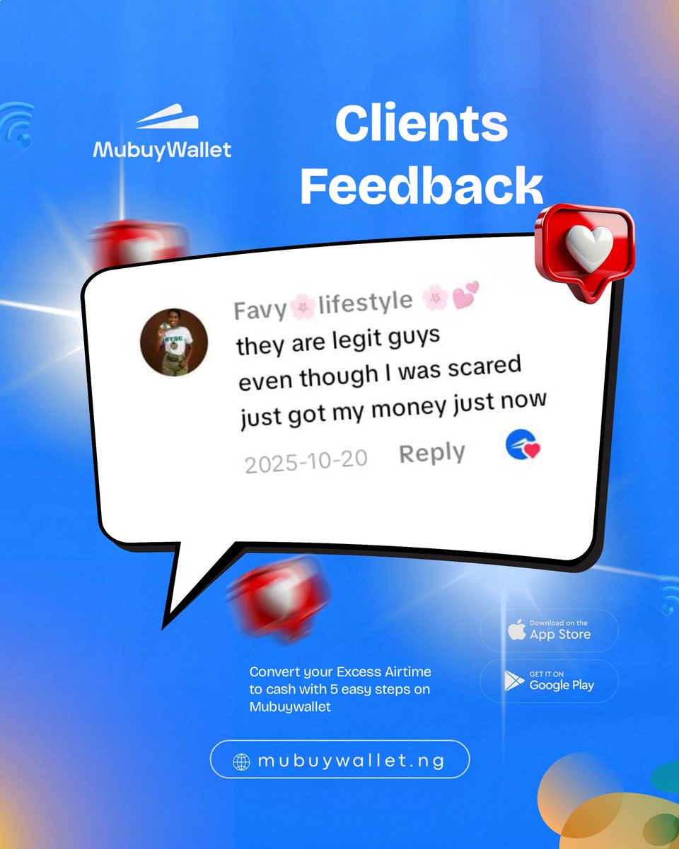 MubuyWallet's tweet photo. 8,000+ users trusted us with airtime swap 💸
92% success rate… Some of the reviews from our users
#mubuywallet https://t.co/1xDTEsqOHU
