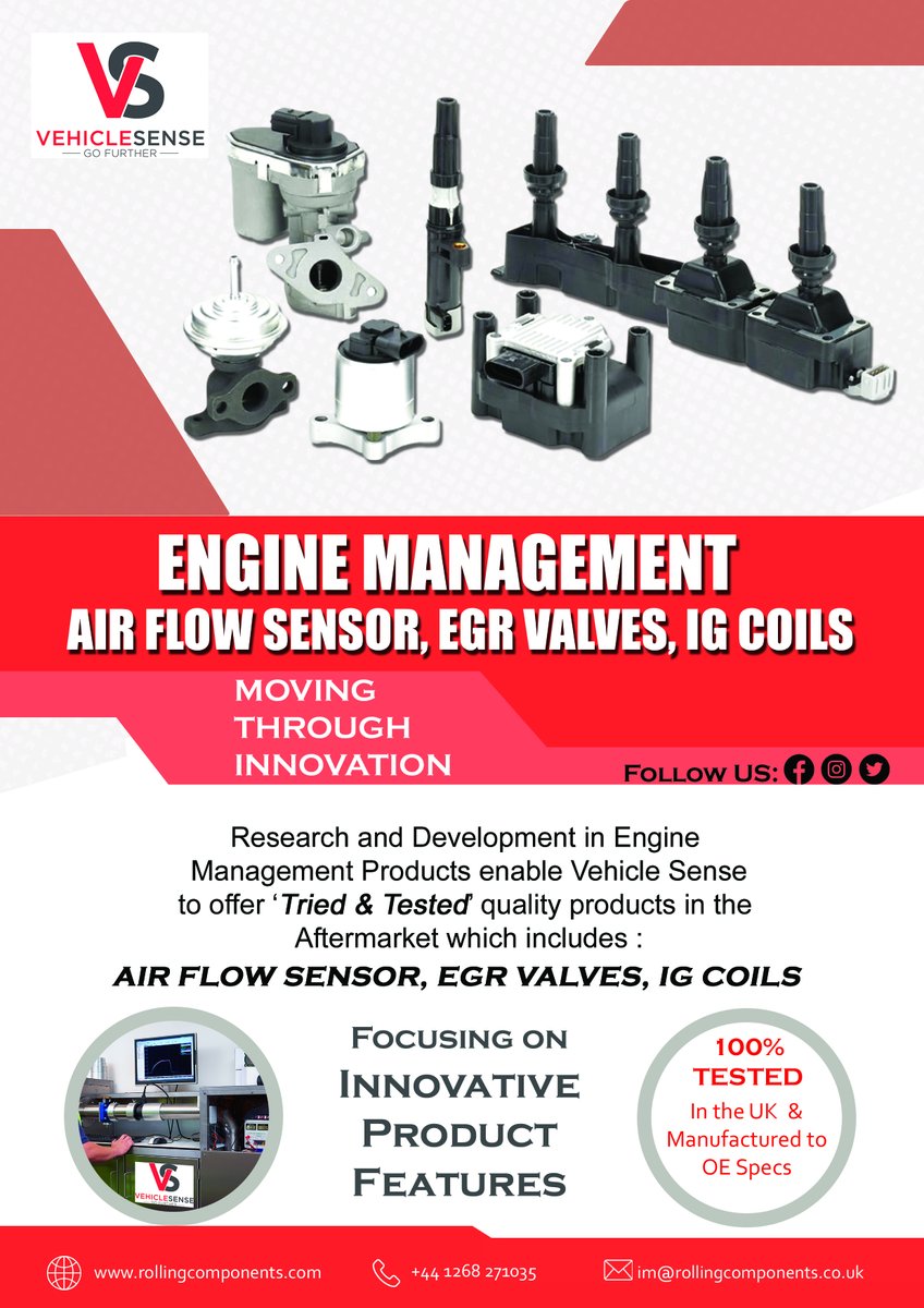 rollingcomp's tweet photo. Upgrade Your Vehicle's Performance with Our Premium
AIR FLOW SENSOR, EGR VALVES, IG COILS! #rollingcomponents #rollingcomponentslimited #EGR #egrproblems #MAFsensor #airflowmeter #IgnitionCoil #enginemisfire https://t.co/Ad1J5nO6GV