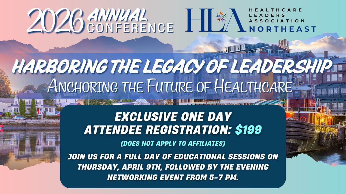 📅Can’t attend the full event?

🎟️You can still be part of the HLA Northeast 2026 Annual Conference with our Exclusive One-Day Attendee Registration!

Gain valuable knowledge and build new connections—even with a busy schedule!✅
hlanortheast.org/2026-Annual-Co…