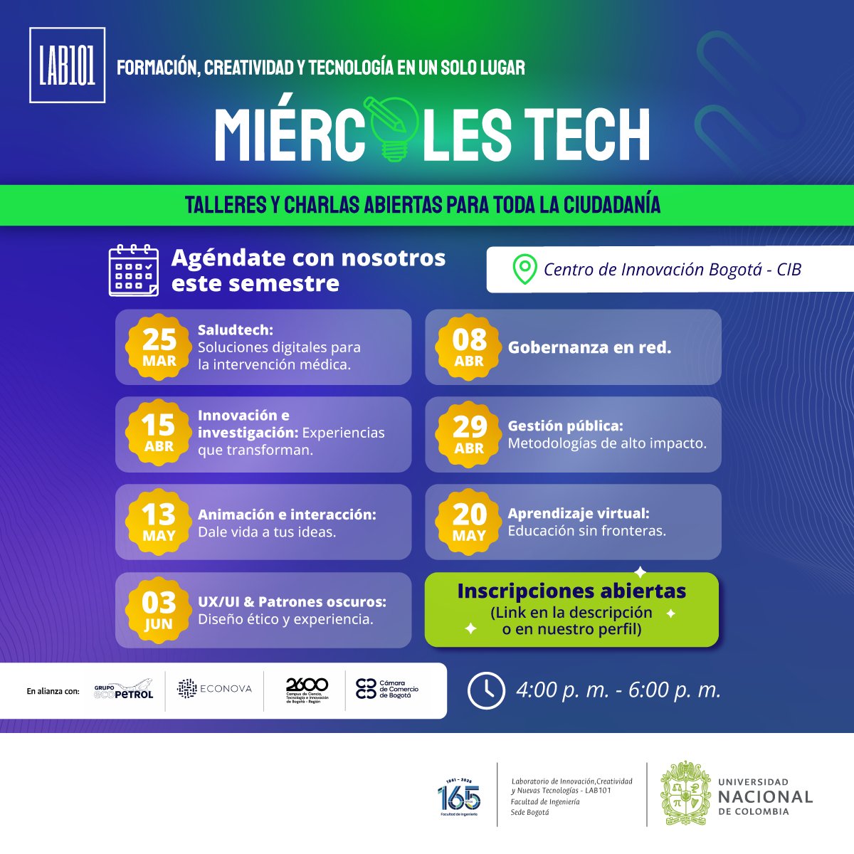 LAB101 UNAL - Innovación pública y govtech tweet media