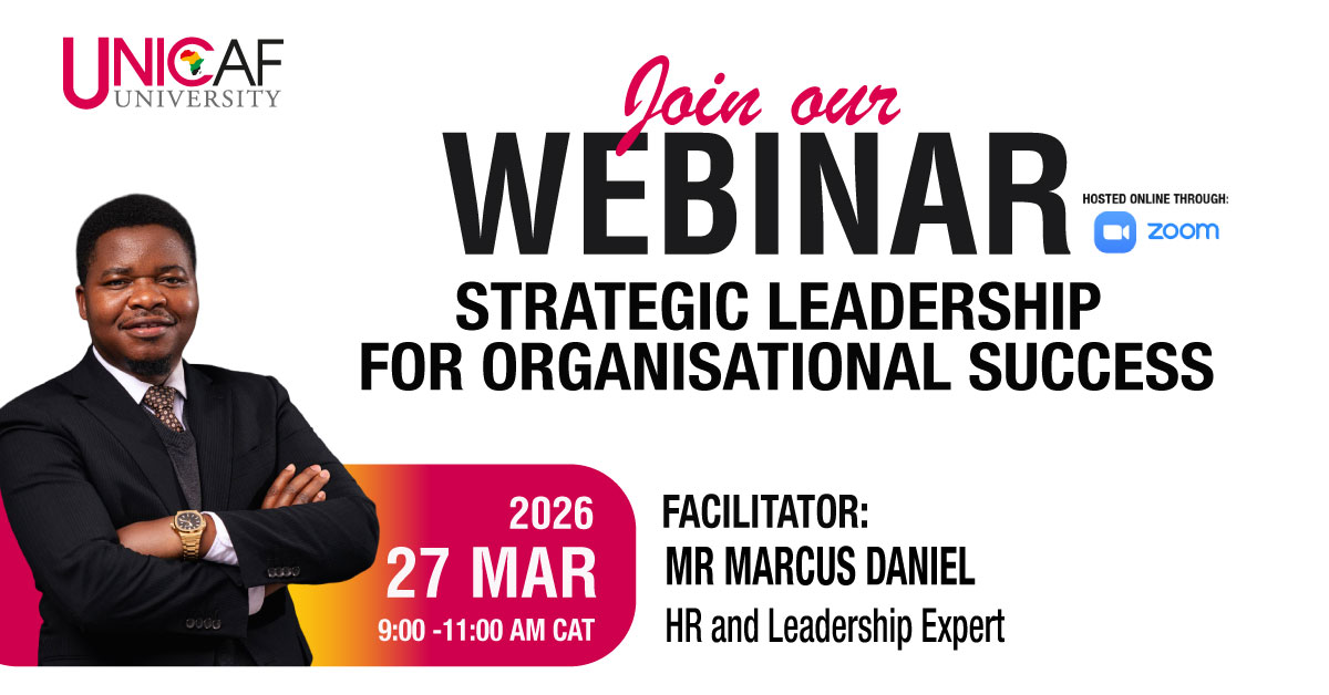 UnicafUni's tweet image. 🚀Strategic Leadership Webinar – Free Entry

Join us on 27 March, 9–11am CAT via Zoom.

Gain practical leadership strategies.

Register Now: link.unicaf.org/orgzoom

#LeadershipSkills #WebinarAlert #UnicafUniversity