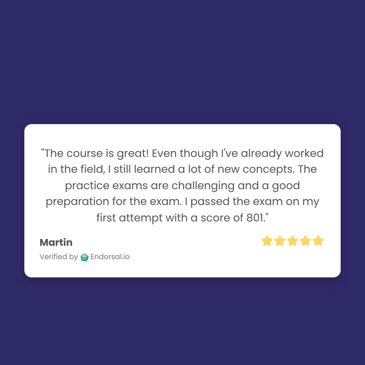 Thanks, Martin! Check out what our students are saying about our courses at DionTraining.com