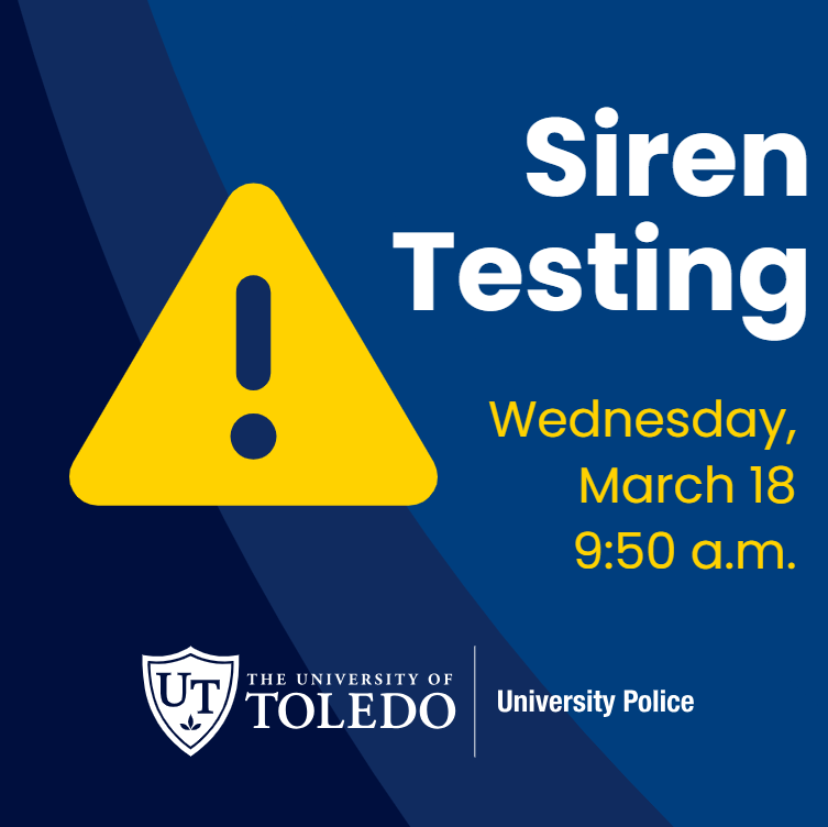 UToledoPD's tweet photo. A statewide test of tornado sirens happens tomorrow, March 18th at 9:50am &amp; last for 3 min.  

A test notification will also go out via text and email.

To sign up for Lucas County Alerts, visit https://t.co/8ucdua6CFk or use the pictured QR code.  Questions?  Call 419.213.6503 https://t.co/0I3LJxUzi9