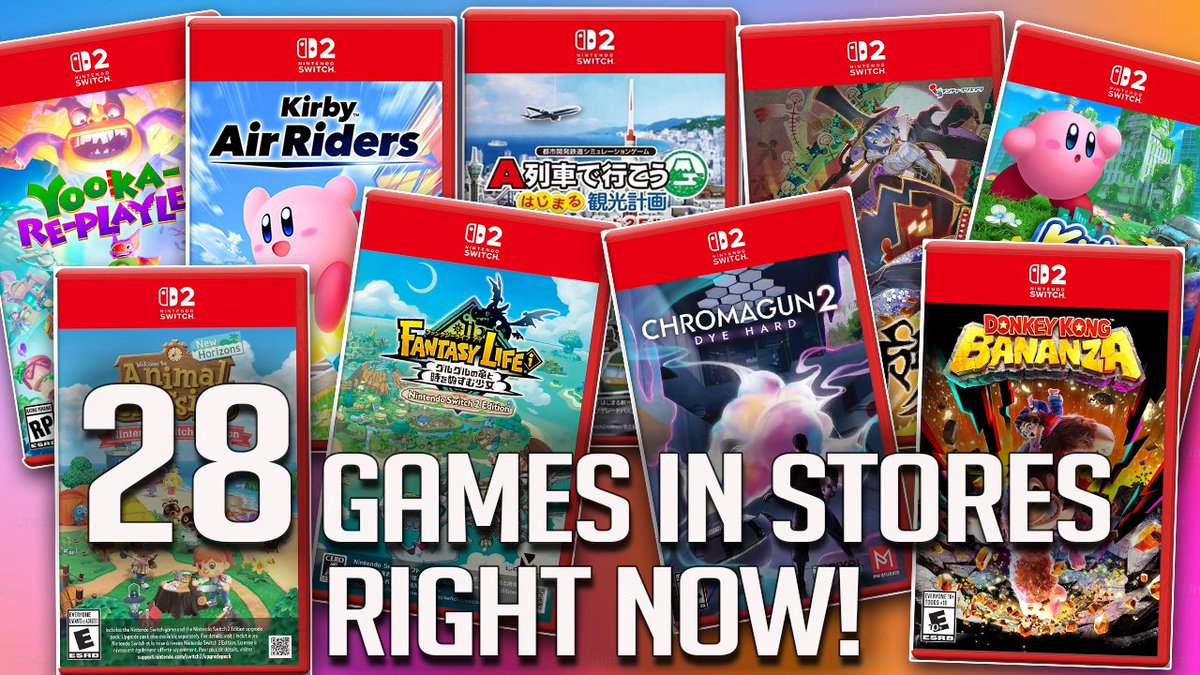 Here's every Switch 2 proper physicals release you can buy in stores right now. 

Watch youtube.com/watch?v=PcYzpG…