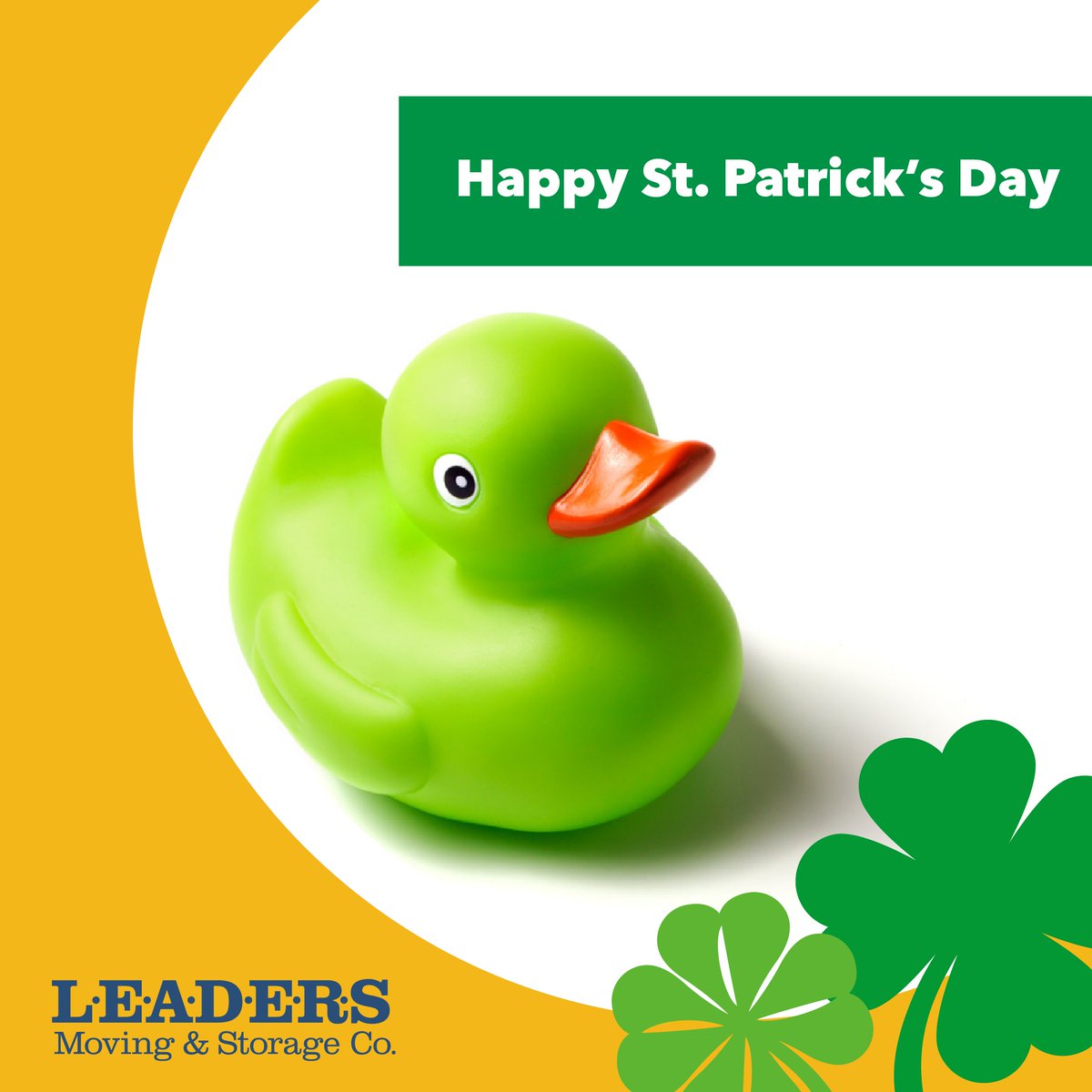 LeadersMoving's tweet photo. Wishing you a safe and happy St. Patrick’s Day from all of us at Leaders Moving &amp; Storage! 🍀 https://t.co/1PsrWfsBQ9