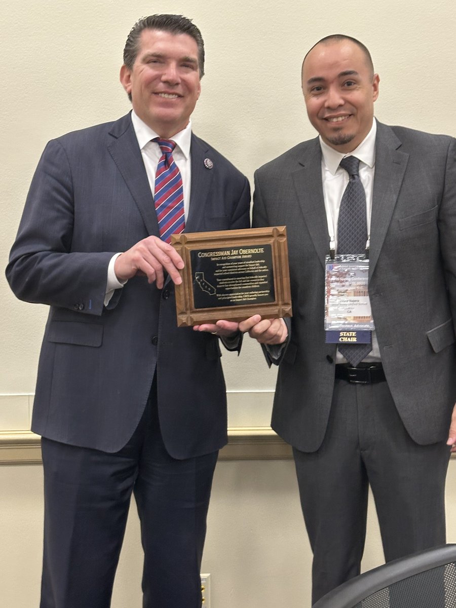 jnajera_SVUSD's tweet photo. Incredible day advocating for Impact Aid! Thank you @JayObernolte  for speaking at our CAFIS Luncheon and for accepting the Champion for Impact Aid Award. We appreciate your leadership! @SilverValleyUSD @NAFISschools @SBCountySchools @military_family @DoDEA 

#TheSilverValleyWay https://t.co/L88keigT1W
