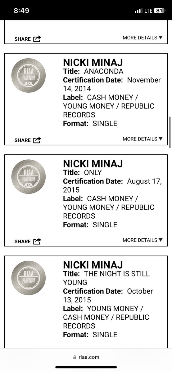 _manyuel's tweet photo. Look at all these big hits that woman doesn’t want to update!!😭
I badly want her to do so she can go to 200M+ https://t.co/3kwE8fZPI7