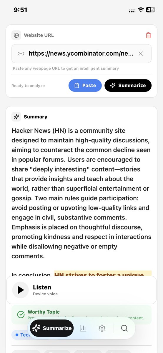 Justsummarize's tweet photo. Ask #AI feature in action: 
You can ask ai in your language about the topic, url or even pdf you just summarized.
#justsummarize app: the most comprehensive summarization experience.

https://t.co/SEdrkhfB5o https://t.co/cybyKVjEKq