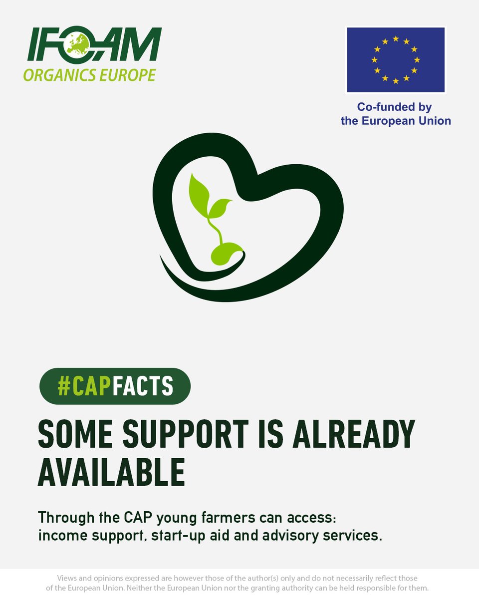 OrganicsEurope's tweet photo. 57. That’s the average age of a farmer in Europe today. Many experienced farmers reitre. That means the next generation will shape the future of agriculture.
#CAPfacts #GenerationalChange
#YoungOrganicFarmers #OrganicFarming
@EUAgri https://t.co/VWQexf3CEu