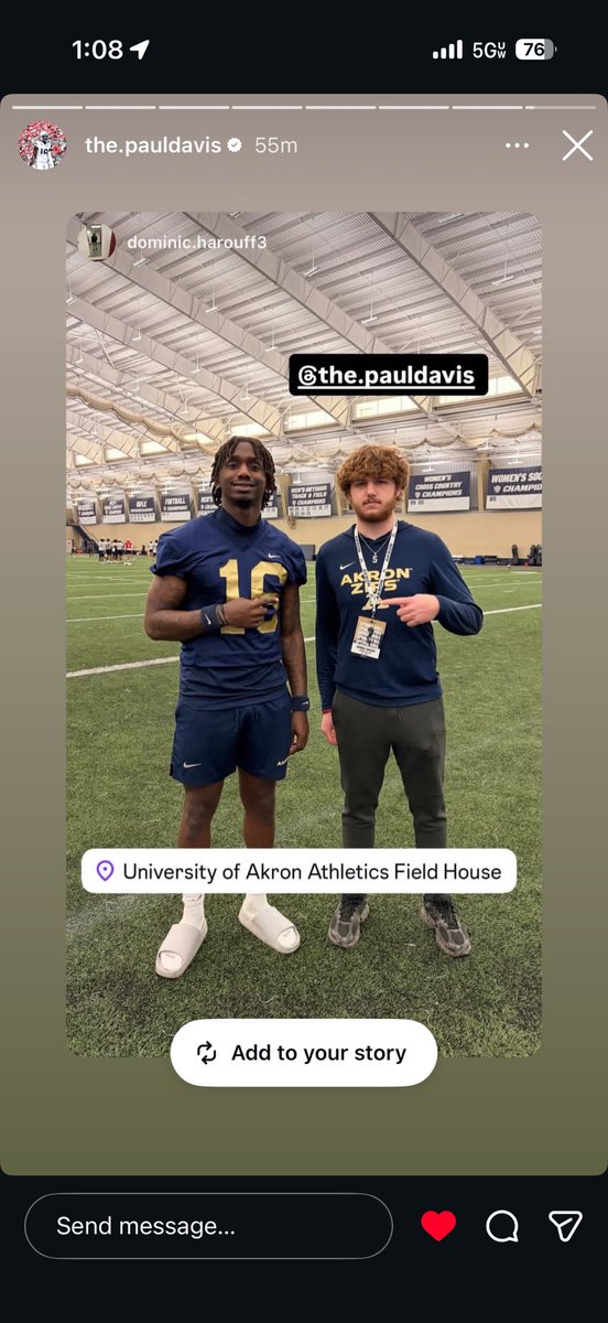 HarouffDominic's tweet photo. Had a great visit at Akron university 🦘

@SmallTowneMedia @KSLEDZ1975 @Tom_Nader @Mark__Porter @On3 @ZipsFB @TopPreps https://t.co/nZzTDNiB6R