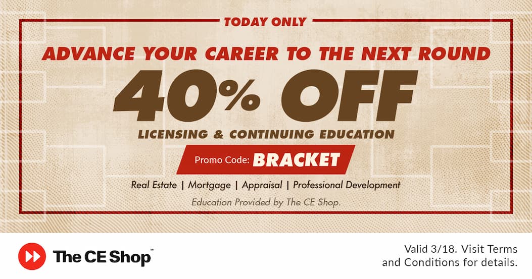 March is all about forward progress. Your career should be, too. For one day only, you can move to the next round with 40% off Licensing and Continuing Education when you visit GEPAR.theceshop.com and use code BRACKET at checkout. 📅 Valid today only, 3/18.