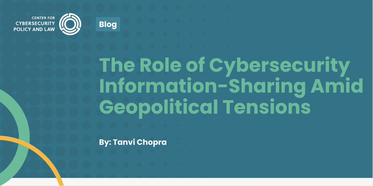 Center for Cybersecurity Policy and Law tweet media