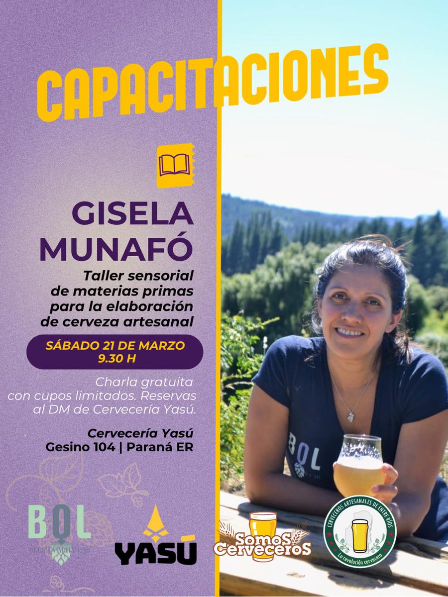 CervezaYasu's tweet photo. Este finde con @somoscerveceros y #CervecerosER estamos de capacitación en la fabrica, cupos limitados, no se lo pierdan! 

#Camaraderia #Cerveza #EntreRios https://t.co/1SUz4CVAgF