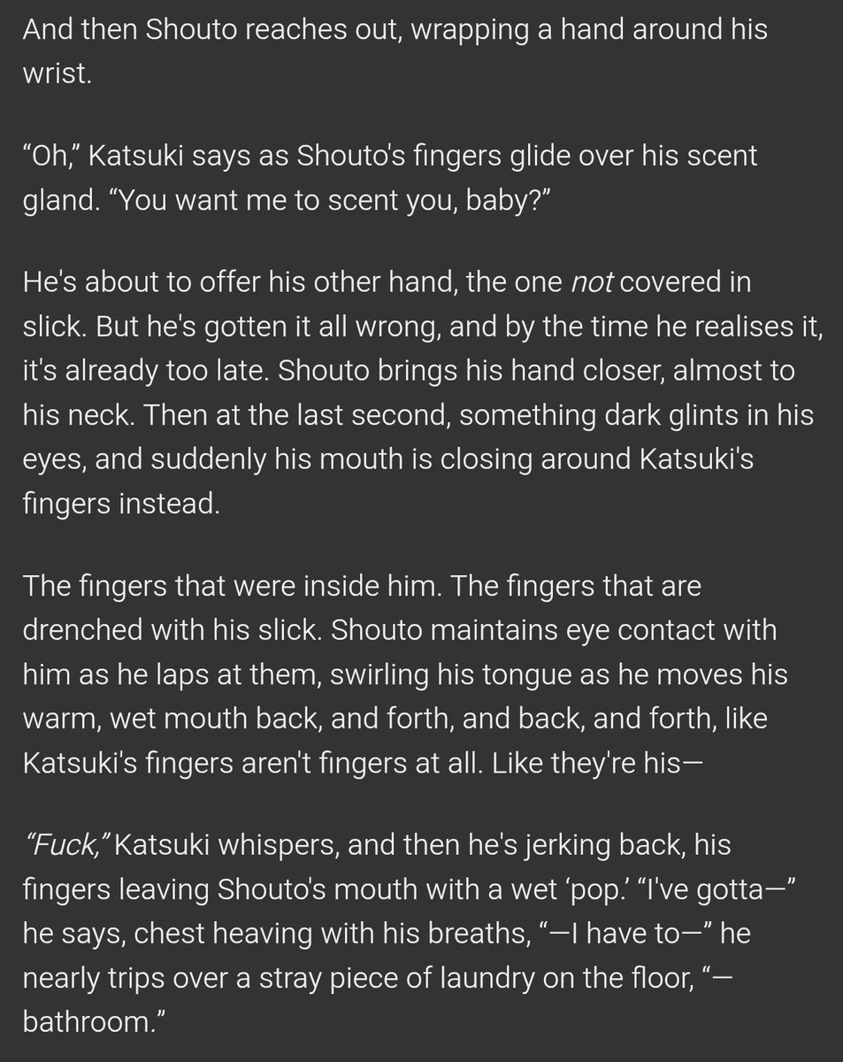 TheGlitteringL's tweet photo. TTAC chapter 9 is here!

Please enjoy 14k words of pure smut and Katsuki suffering 😌💦 and please heed the tags! Things are about to get explicit 🤭 #bktd

https://t.co/eZsQo5TAw4 https://t.co/MEaGfafJf1