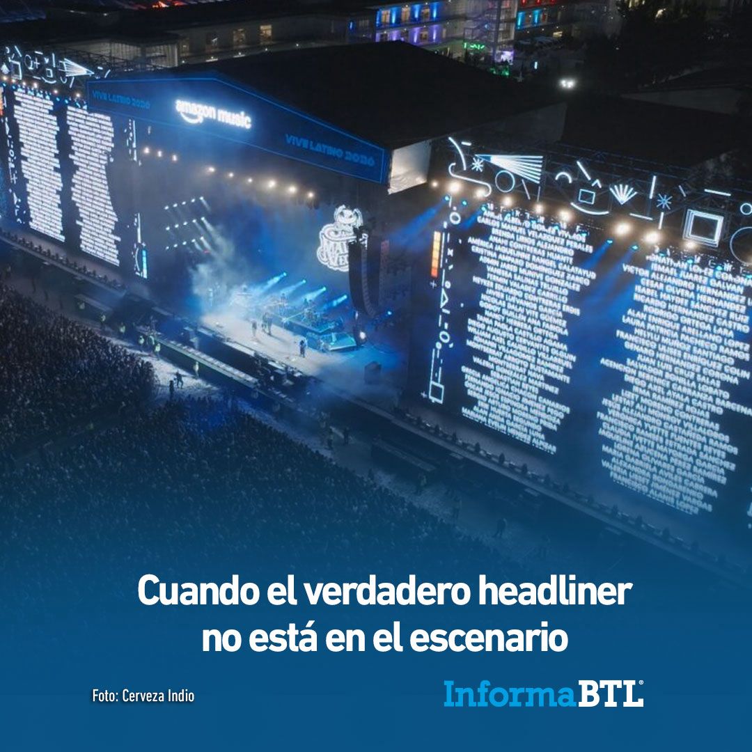 InformaBTL's tweet image. #ViveLatino2026: Cuando el verdadero #headliner no está en el escenario 

Cerveza Indio rindió homenaje a más de 11,000 trabajadores del Vive Latino 👉 zurl.co/v7nh2

#eventmarketing
#eventos 
#experiencias
#consumo