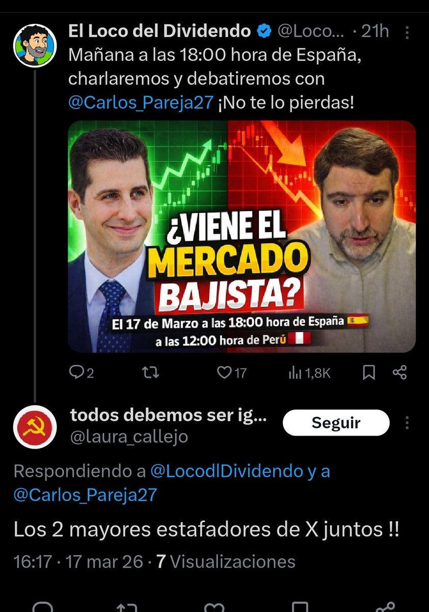 AnchovyofWS's tweet photo. Luego decís que no hay buen rollito en #Fintuit https://t.co/KAe1ihjSMk
