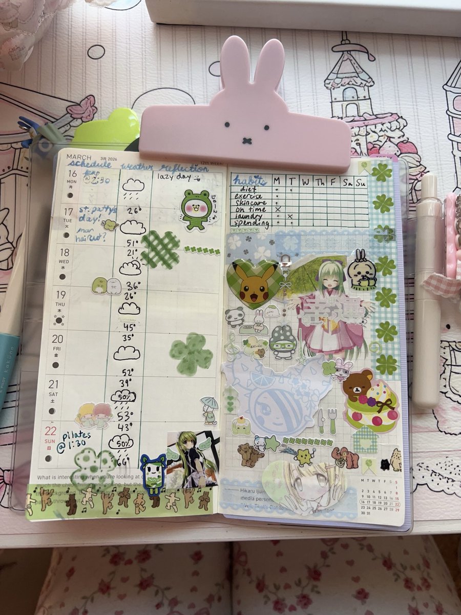 2cinnamorolls's tweet image. Helloo I don’t think I’ve talked about it much here but I’ve become quite the stationary fiend lately ╰(*´︶`*)╯ I’m not really on that side of twt but if anyone wants to be moots or penpals I would love to be !! #planner #journaling #stationary #deco #hobonichi #junkjournal