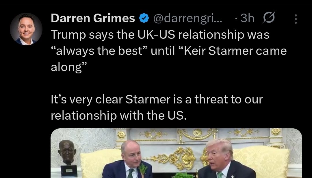 Oh shut up you stupid little twat. Refusing to be Trump's bitch is the best thing Starmer has done as PM.