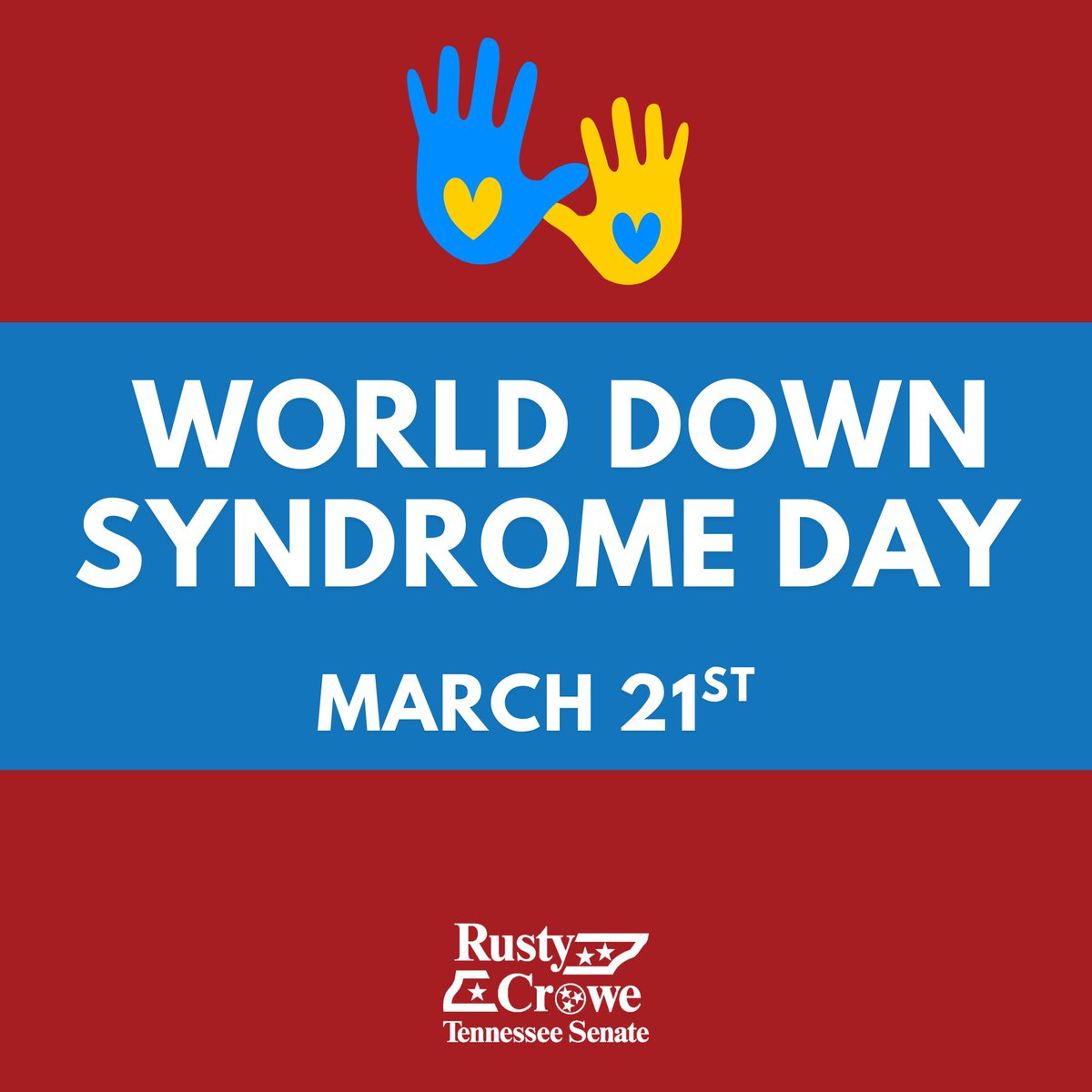 Happy World Down Syndrome Day! We're proud to support policies and programs that ensure Tennesseans with Down syndrome have the opportunities and support they deserve.