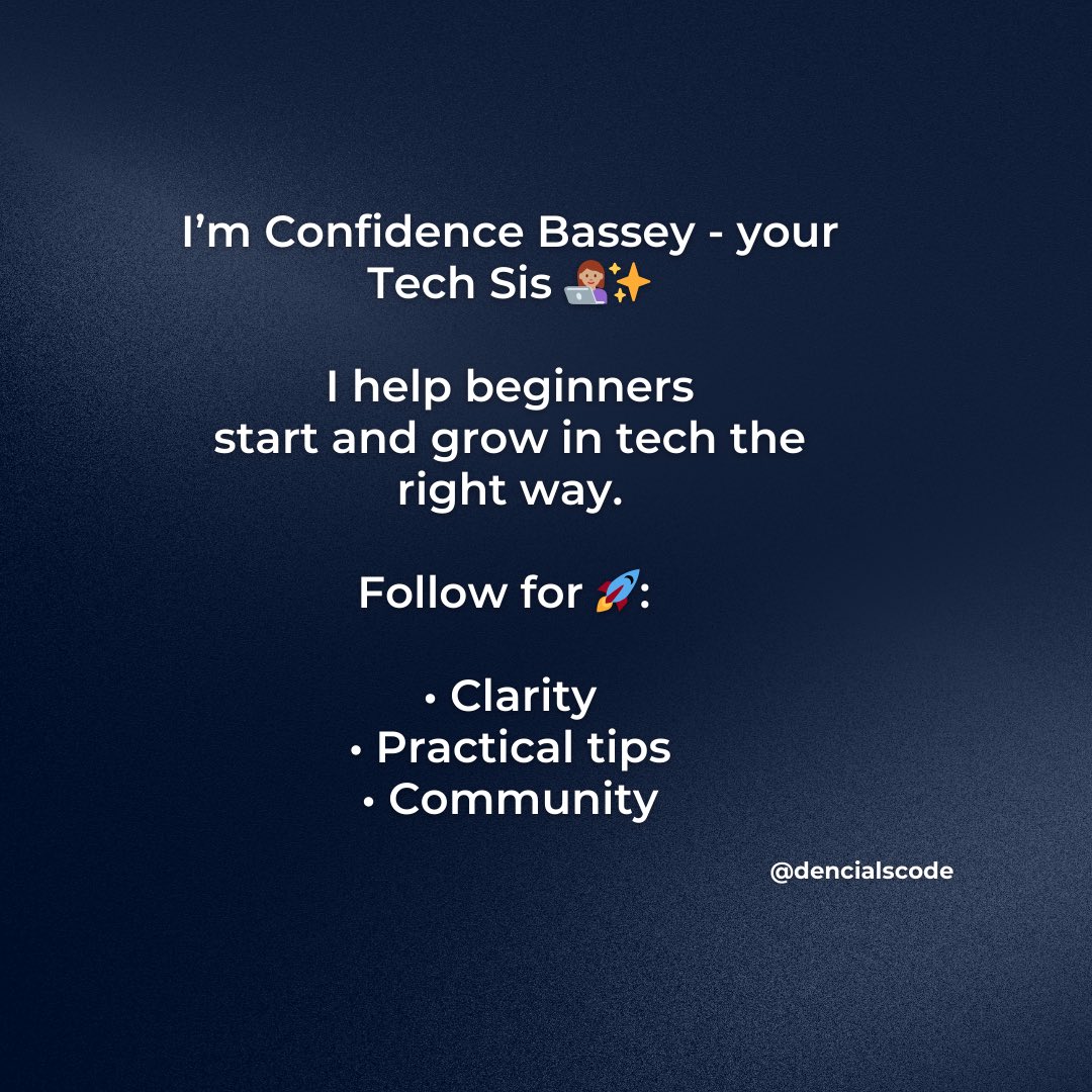 Confidence Bassey | Tech Sis 👩‍💻 tweet media
