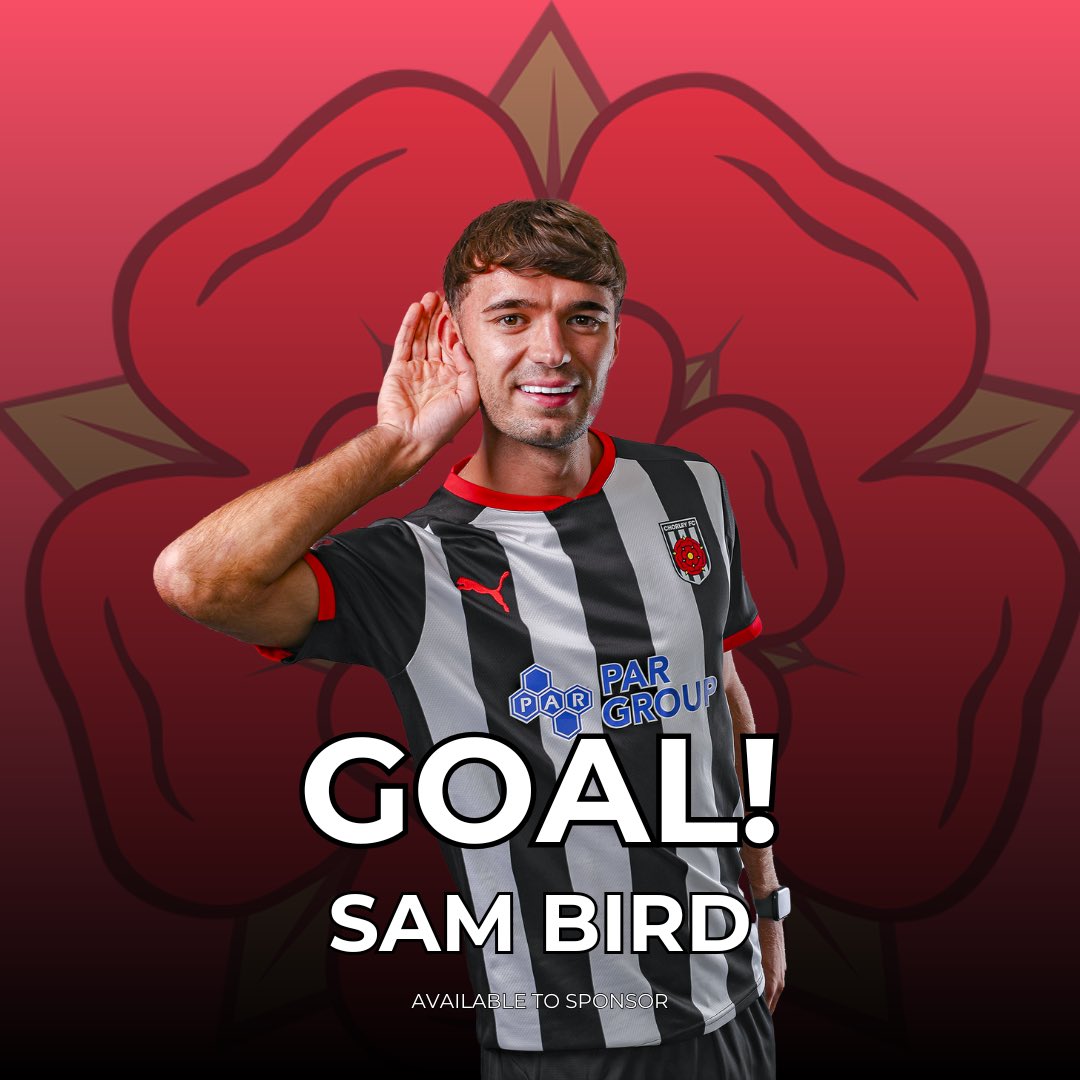 chorleyfc's tweet photo. 18’ | THE BIRD IS THE WORD! It’s an effort from distance from Sam Bird which takes a deflection on the way through, Dibble no chance!

Sam is sponsored by Shiela and Paul Brennan. 👏🏻 

🐦‍⬛ 1-0 🦅 

#WeAreChorley https://t.co/my91c7BJQm