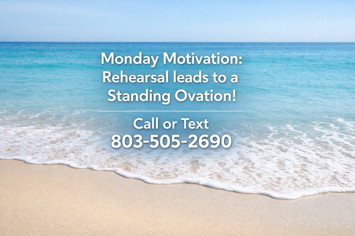 Stage lessons: A flawless set starts with rehearsal. 🎸 The same goes for your home sale! Prepping every detail ensures a standing ovation at the closing table. 🏠✨ Ready for your next move? Call or text 803-505-2690. #MondayMotivation #SouthCarolinaRelocation