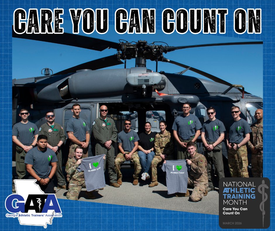 When the front line needs support, the U.S. Air Force gets #CareYouCanCountOn from athletic trainers in Georgia! #NATM2026 #AthleticTraining #SupportHB314forAthleticTrainers
(Photo Courtesy of USAF Public Relations) 
<a href="/SEATA9/">SEATA District IX</a> <a href="/NATA1950/">NATA</a>