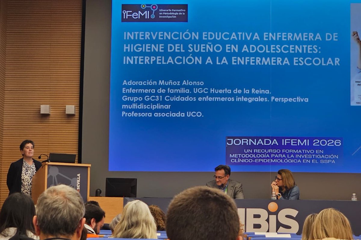 COECordoba's tweet photo. 👏La 'Pirámide del sueño' de un grupo de enfermeras cordobesas, liderado por la gestora de casos del @SaludAPCordoba , Adoración Muñoz, e investigadora del @IMIBIC, en la Jornada IFEMI 2026 organizada hoy por @EASPsalud en Sevilla. Más info del proyecto: https://t.co/faXkDqrg6b https://t.co/RkUxKgfdgv
