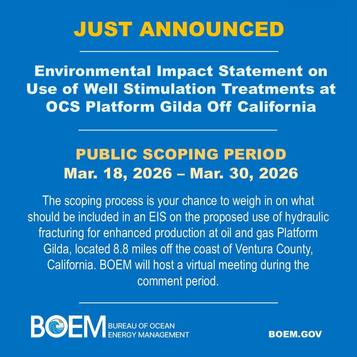 Bureau of Ocean Energy Management tweet media