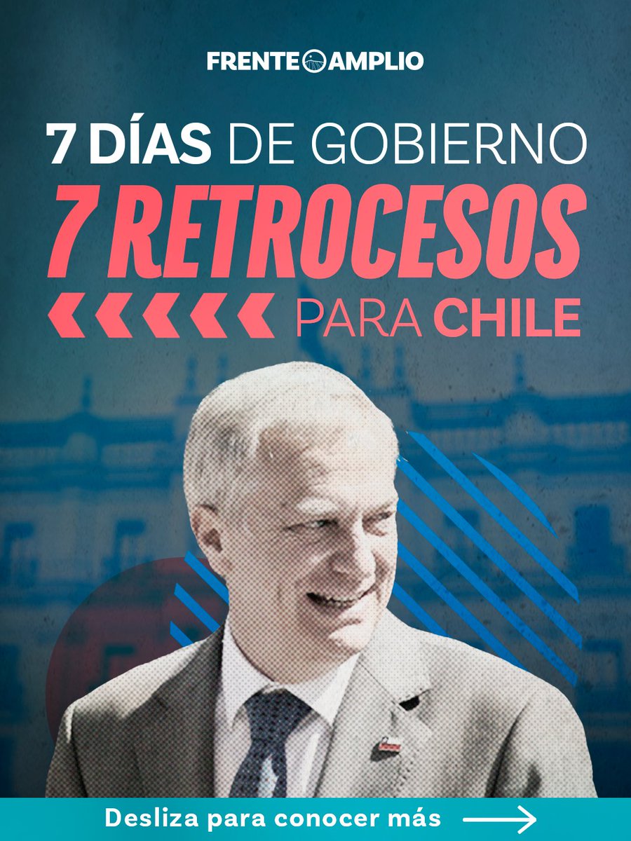 7 días del “gobierno de emergencia” de José Antonio Kast y ya hay señales preocupantes.

Medidas que afectan a las familias chilenas, mientras otras parecen beneficiar a los de siempre.

Abrimos hilo con algunas medidas🧵👇