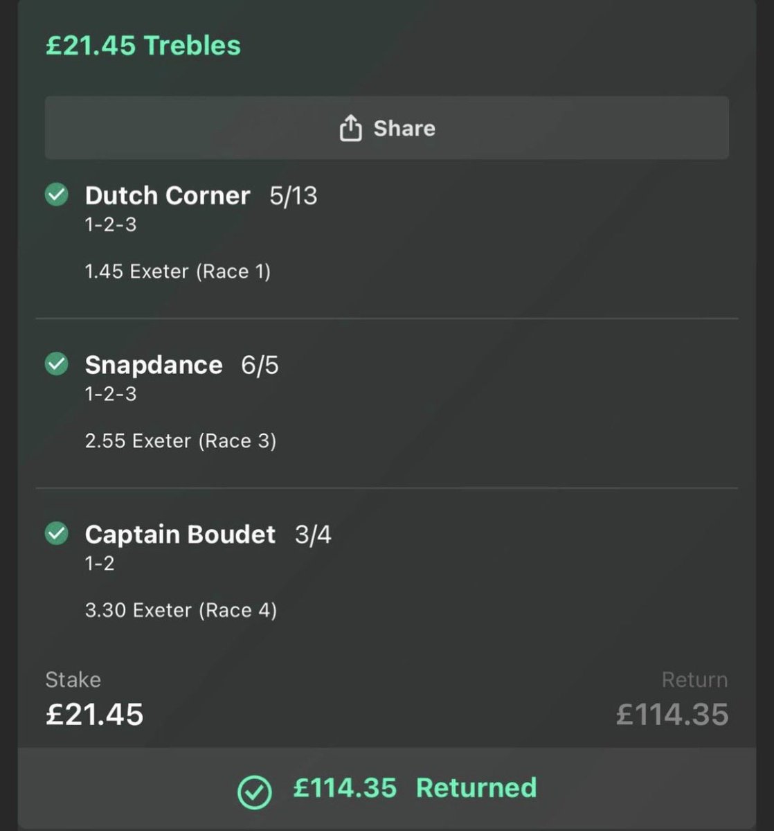 racing_guru's tweet photo. Nice little Tuesday on the horses 🏇

Couple of tidy winners and things just flowed nicely.

Good times 🔥

DM me if you want the VIP details.

#HorseRacing #BettingCommunity #racing_guru #RacingTips https://t.co/5WyxNjWB7r