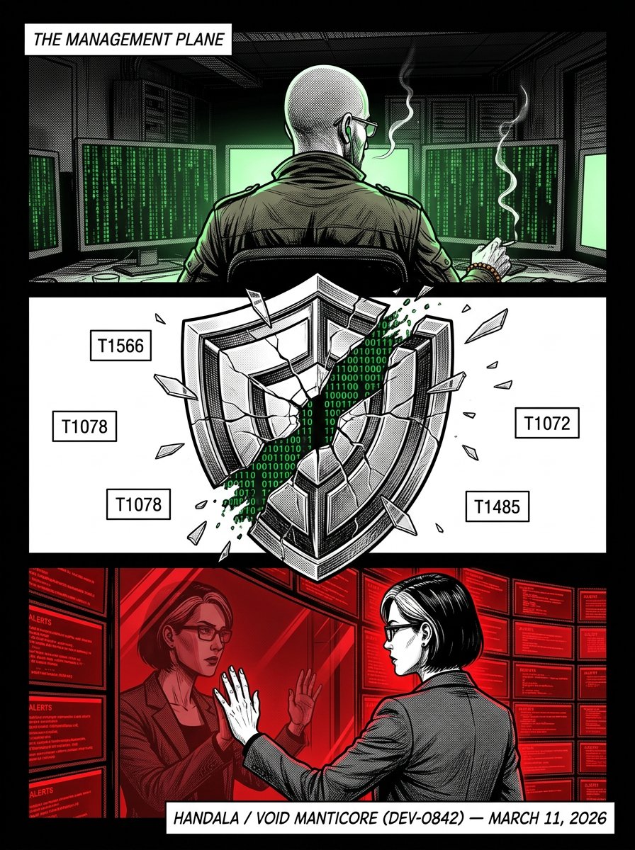 transilienceai's tweet photo. Void Manticore didn't hack Stryker.
They logged into Stryker.

One phished token. Global Admin created at 3:14 AM. Every CA policy disabled. Bulk wipe- 214,839 devices, 79 countries, 28 minutes.

We rebuilt the entire kill chain as a 15-page manga. Page  and PDF in the thread 🧵

Research sourced from @_CPResearch_ @Unit42_Intel @cloudsa

#VoidManticore #Handala #Stryker #MicrosoftIntune #EntraID #ThreatIntelligence #ZeroTrust #InfoSec