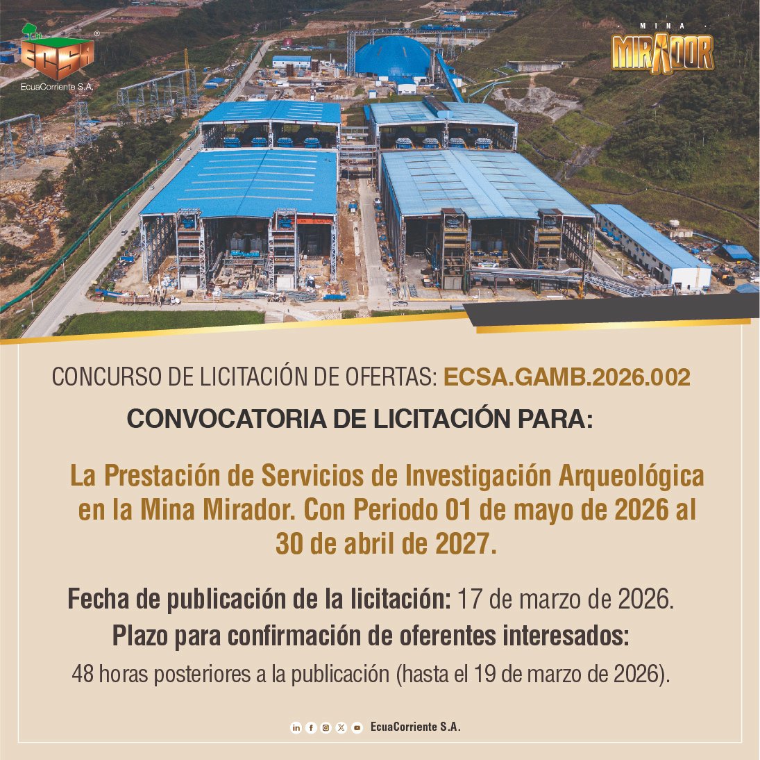 EcuaCorriente S.A. tweet media