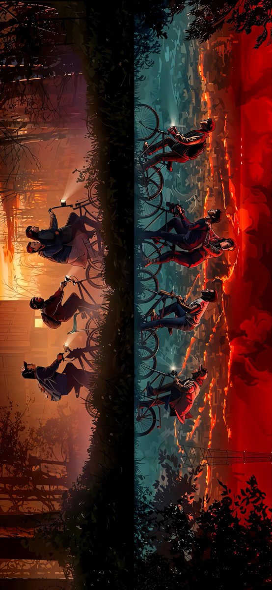 "Stranger Things vibes…🌌

One side Hawkins, ⚡

other side Upside Down.🔥

Tap for best wallpaper 👇📱"

#StrangerThings 
#Aesthetic 
#Wallpaper