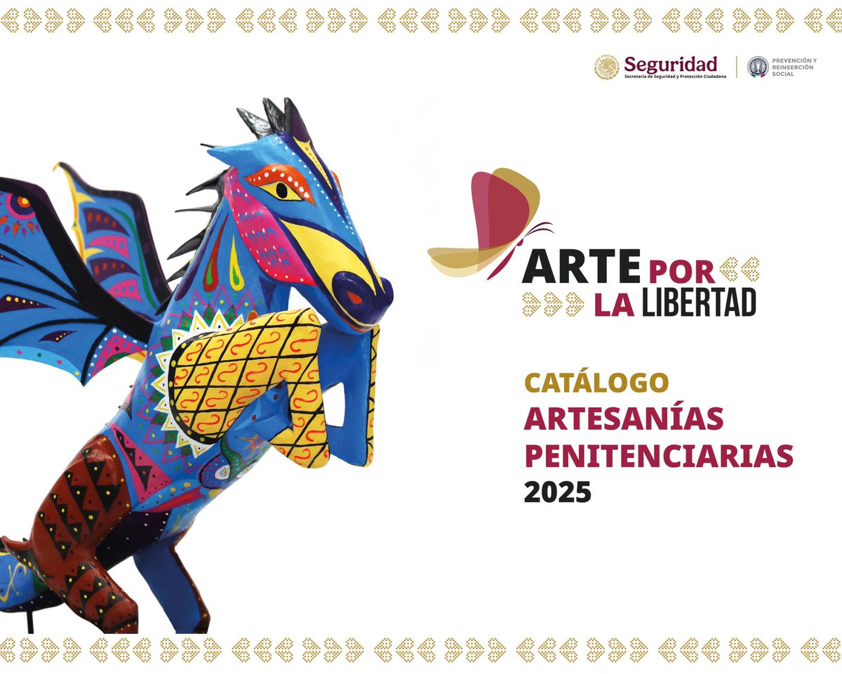 SSPCMexico's tweet image. La #SSPC a través de la marca #ArtePorLaLibertad 🦋, te invita a conocer el catálogo de artesanías penitenciarias.

Consúltalo aquí ➡️: goo.su/4l5QC