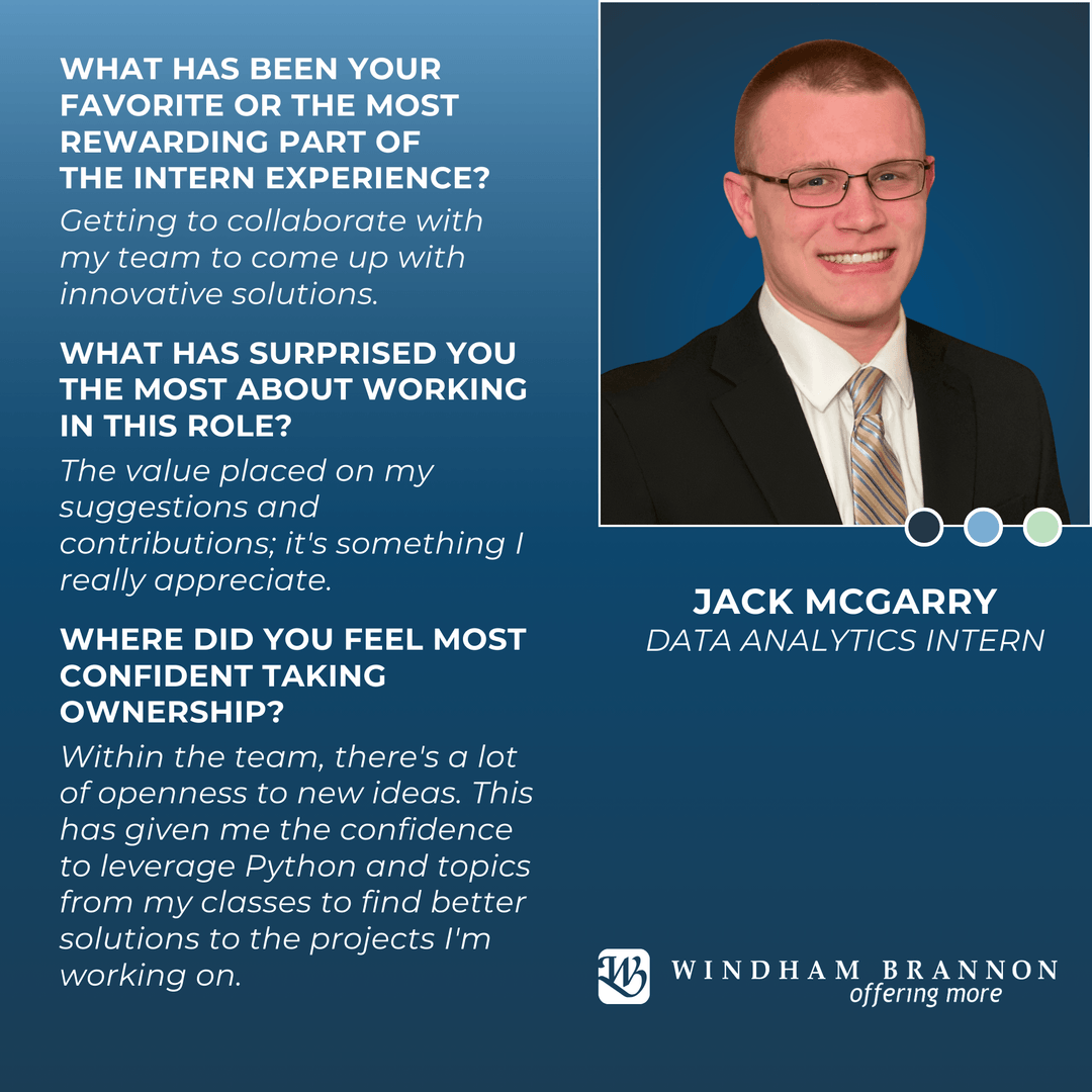WindhamBrannon's tweet photo. Join us in celebrating our Spring Data Analytics Intern, Jack. 

He is a First Year Masters Student at Georgia Tech studying Analytics, and we appreciate the strong dedication he brings to our team!

#InternSpotlight #SpringInterns https://t.co/qTanGDVCJA