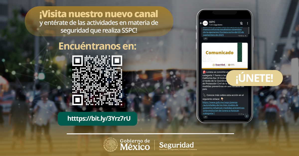 SSPCMexico's tweet image. #SSPC | 📱¡Ya puedes seguirnos en #WhatsApp! Entérate de las acciones en materia de seguridad que realizamos en el país 👉🏼 goo.su/U3jqTI.