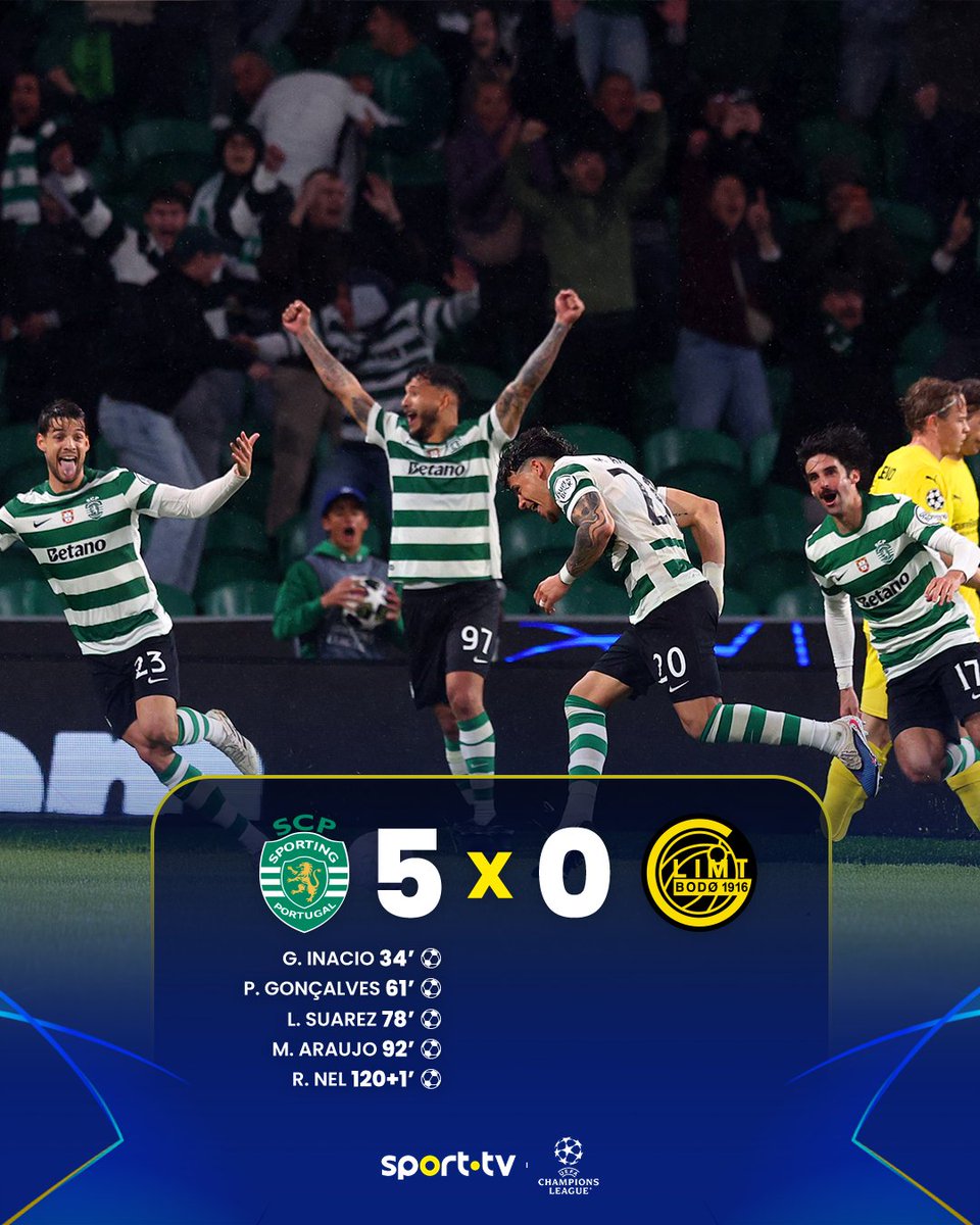 Sporting CP elimina o Bodo/Glimt com uma reviravolta épica 🙌

#sporttvportugal #CHAMPIONSnaSPORTTV #UEFAChampionsLeague #SportingCP #BodoGlimt