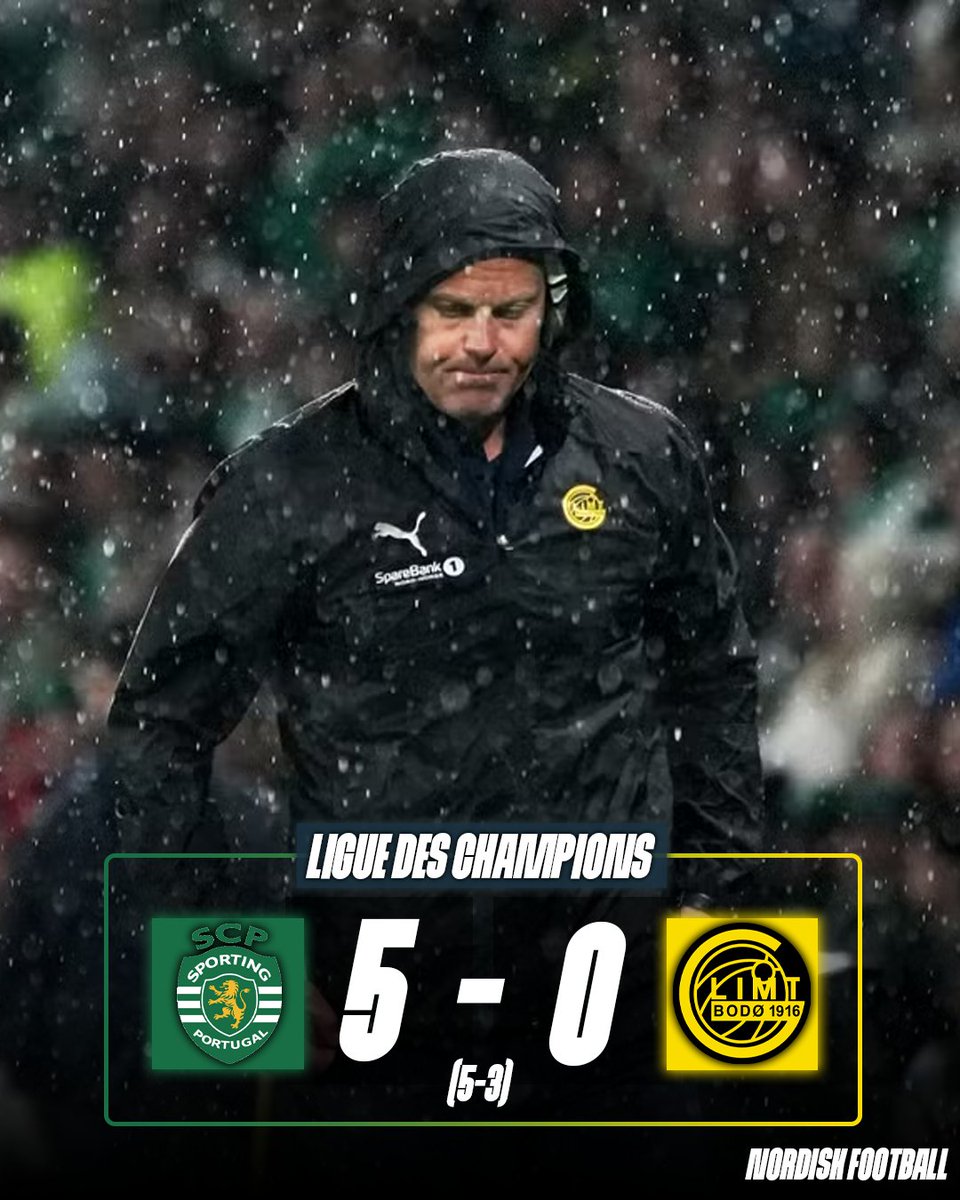 NordiskFootball's tweet photo. LA FIN DU RÊVE POUR BODØ/GLIMT...💔🇳🇴

On ne va pas parler du match de ce soir, je pense que le résultat parle assez de lui-même. Mettons plutôt en avant ce parcours tout simplement historique qui nous aura fait vibrer pendant des semaines entières !🥲

TUSEN TAKK (merci beaucoup) Bodø/Glimt pour tous ces frissons.🙏 Pour tous ces retournements de situation. Pour ces cinq victoires consécutives en Ligue des Champions.✅

Kjetil Knutsen et ses joueurs sont très grands. Ils sont même historiques. Toute cette aventure n'était que du bonus, et elle a permis de placer le football norvégien (presque) sur le toit de l'Europe.🌍

Alors merci pour tout, mais aussi merci à VOUS avec qui nous avons vibré. Beaucoup ont découvert le football dans le Grand Nord grâce à cette épopée et c'est bien ça notre plus belle victoire.🙏