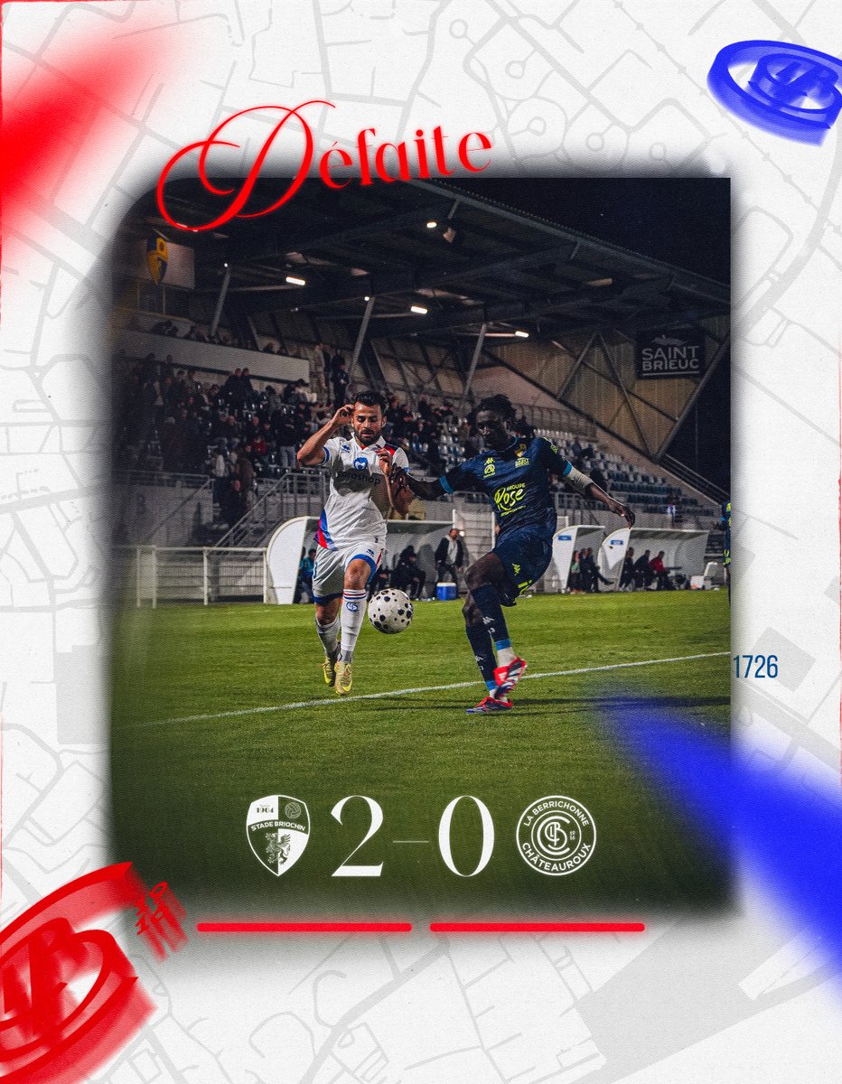LaBerrichonne's tweet photo. ⏱️90’ |2️⃣⌁0️⃣| #SB𝗟𝗕𝗖

Soirée cauchemardesque à Saint-Brieuc.

Merci aux supporters présents, prudence sur le retour ! 🫶 https://t.co/IL7mNVCkRQ