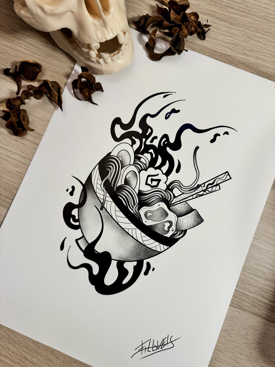 IsabelFilgueiss's tweet photo. Proceso de ilustración de un ramen vs resultado final 🍜 https://t.co/8cRXeC2dHD