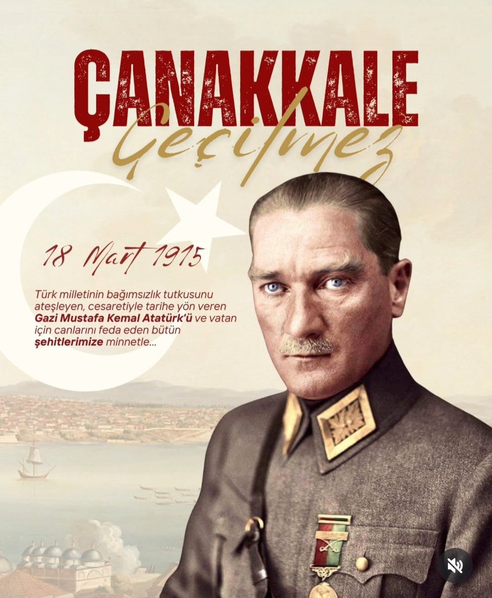 nurbahceci22's tweet photo. "Çanakkale geçilir “ 
diyen zihniyete Çanakkale’nin geçilmez oluğunu tüm dünyaya gösteren başta Mustafa Kemal ATATÜRK ve Çanakkale şehitlerimizin ruhları şad olsun 

#18MartÇanakkaleZaferi https://t.co/yjBl2COEiO