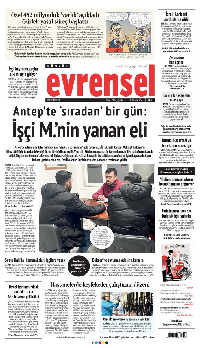 Evrensel Gazetesi tweet media