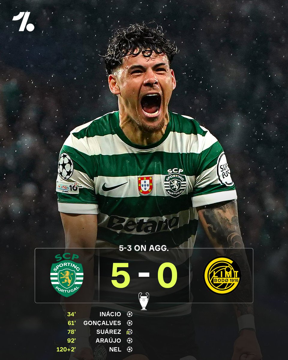 SPORTING COMPLETE AN EPIC COMEBACK against Bodø/Glimt to become the first quarter-finalists of this season’s Champions League 🤯🟢🏆