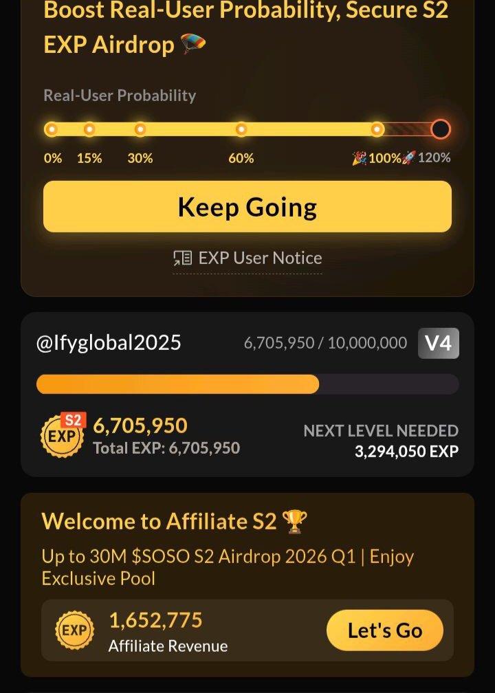 offor742's tweet photo. Reminder!!!
$SOSO season 2 airdrop checkers coming soon?
Snapshot in April ๐ธ
How many EXP you've accumulate so far?
#MemeSpotlight #DYOR #AntiRug #GemHunt #PumpFunHackathon #Solana #Memecoin #PumpFun #SolanaMeme #Crypto #MemeCoinSeason #CryptoMedia #SolanaMemes #Web3 https://t.co/7QLkmsESfo