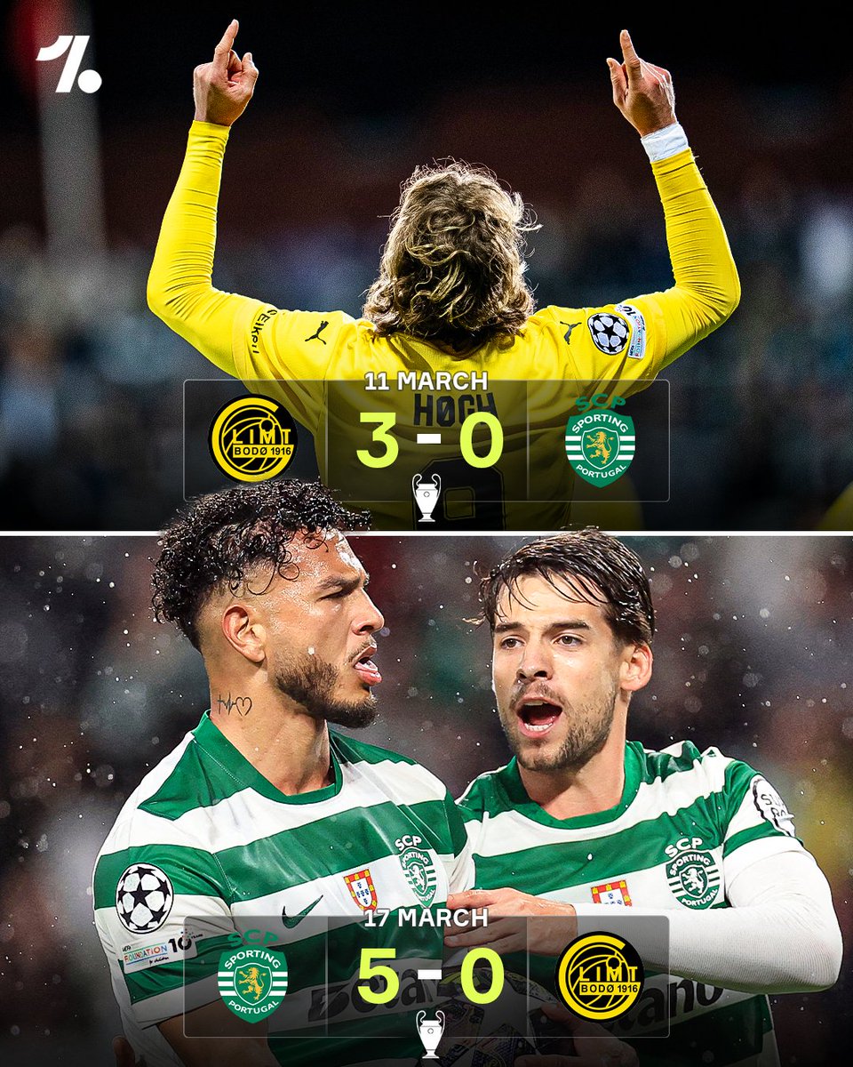 Sporting become just the FIFTH team EVER to come back from three or more goals down to win in the second-leg of a Champions League tie 🤯👏💚