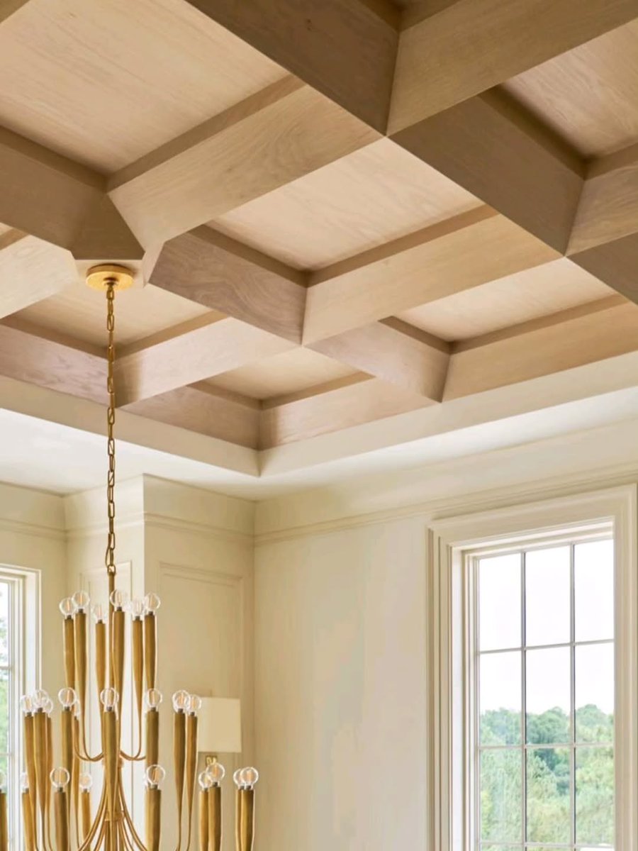 AmericanHardwds's tweet photo. Looking to add visual interest to your ceiling? Consider an innovative approach to a coffered ceiling with #AmericanHardwoods.

Millwork: Koetter Woodworking
Photo: Michael Blevins

#RealAmericanHardwood #poplar #millwork #trim #cofferedceiling #moulding #interiordesign https://t.co/xT2J57J1lu