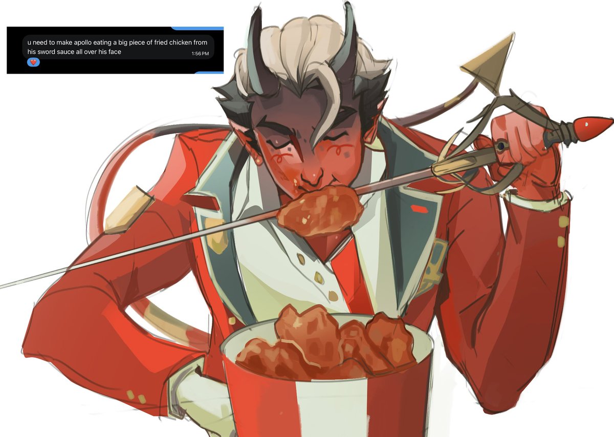 hedwigearwig's tweet image. Eat chicken🐓 #apollo #deadlock