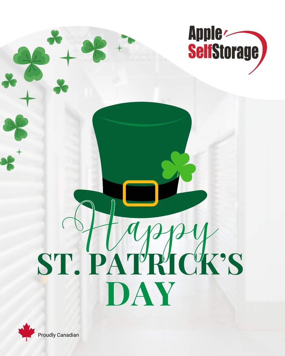 applestorage's tweet photo. Happy St. Patrick's Day 🍀

We're so lucky to have customers like you.

Thank you for your continued support!

#happystpatricksday #lucky #stpaddysday #selfstorage #appleselfstorage https://t.co/foB2aPNXn2
