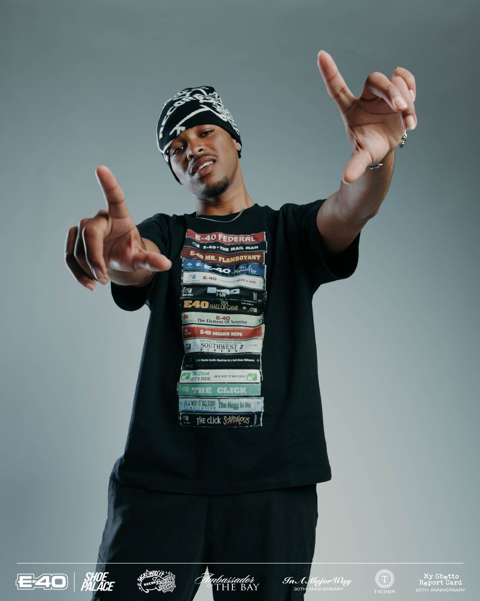 ShoePalace's tweet photo. Yay Area legend meets Shoe Palace 🔥 Introducing the Shoe Palace x E-40 collection—where game recognizes game. From bold graphics to Major Way energy, this drop is built for real ones. Don’t miss out… it’s goin’ down 💯 #ShoePalace #E40 #MajorWay
https://t.co/ihRyUeyXXB https://t.co/1ZLZrP0Lrq